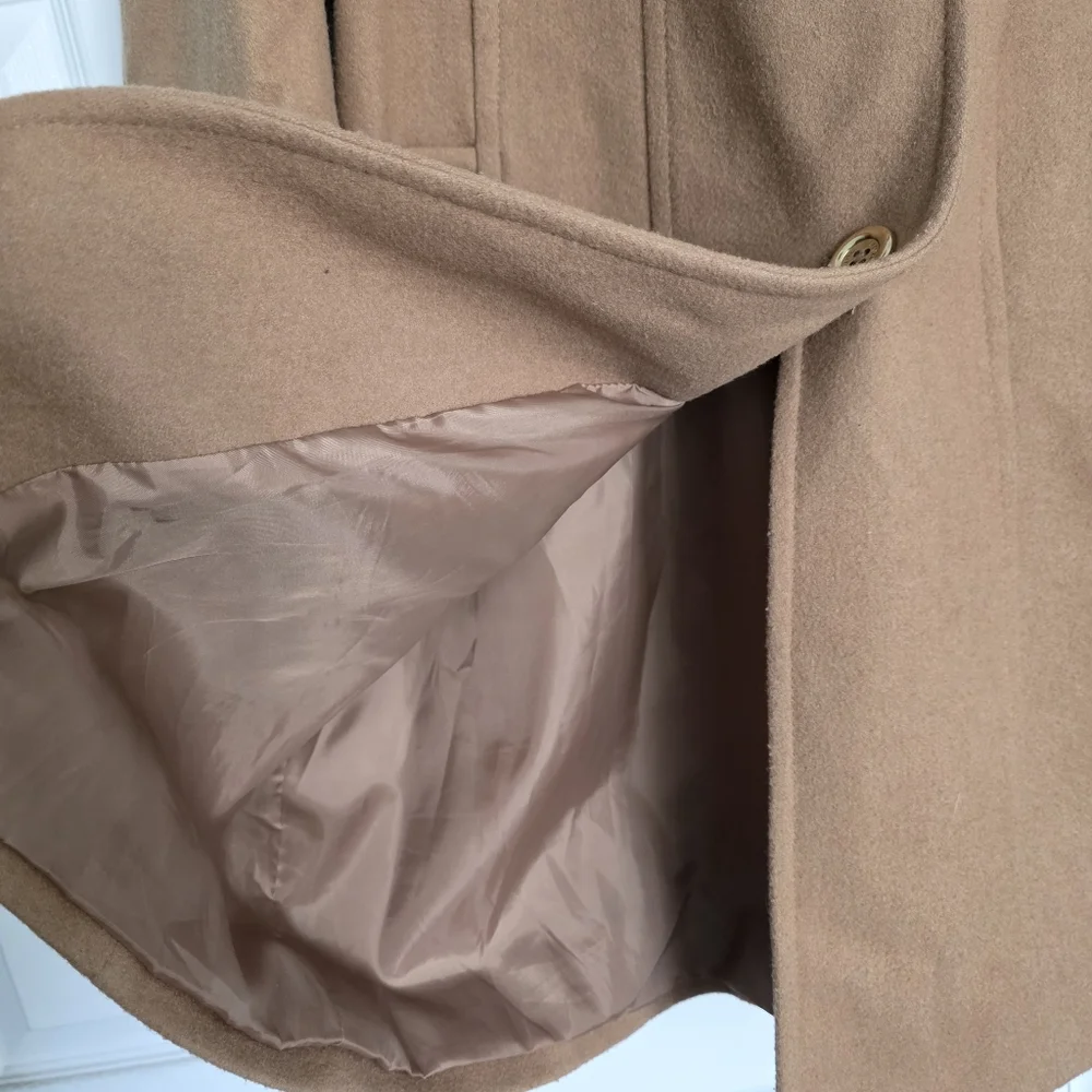 Michael Kors Belted Camel Wool Blend Coat XL - Picture 7 of 10